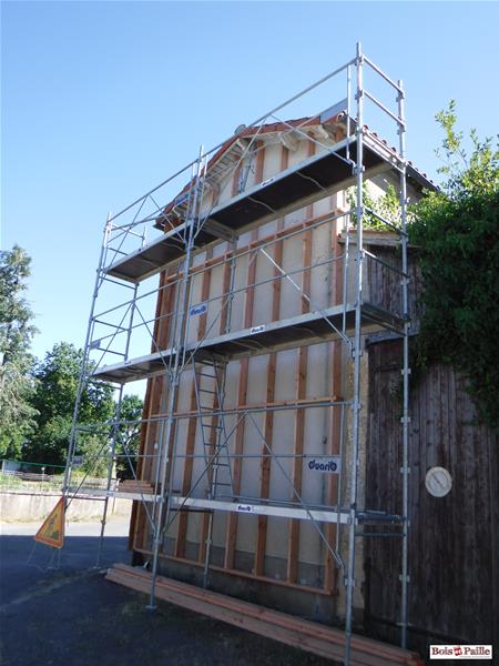 ITE finition bardage bois grisonnant